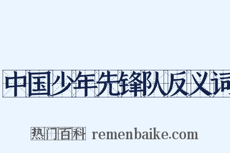 中国少年先锋队反义词是什么意思的图片